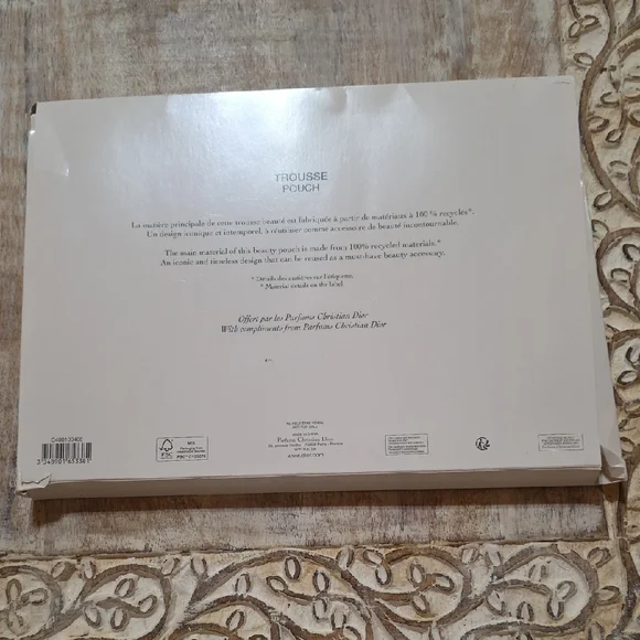 Christian Dior Mesh Zip Pouch – Black (New in Box) - Picture 4 of 5